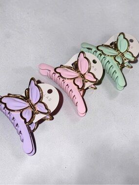 Butterfly Hair Claw Clips (SET of 3)